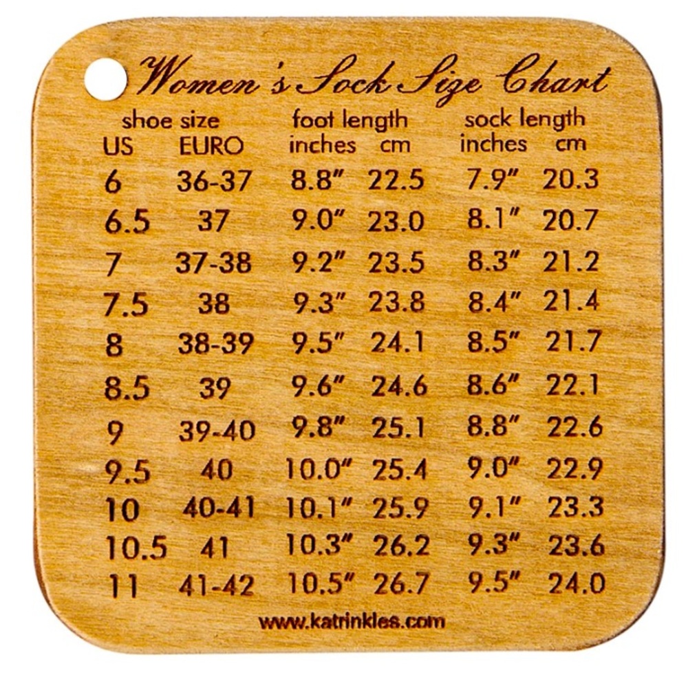 WOMEN’S SHOE & SOCK CONVERSION CHART